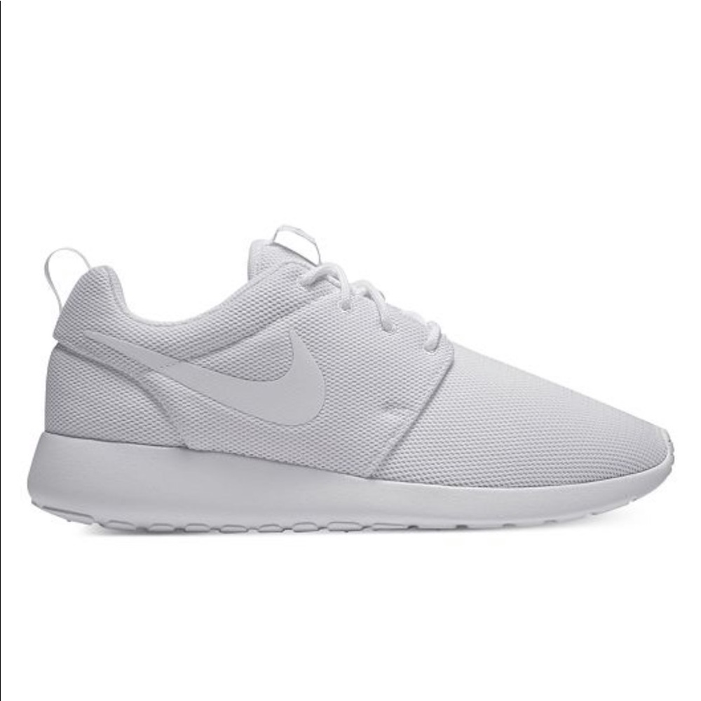 All white Nike Roshe One Sneakers